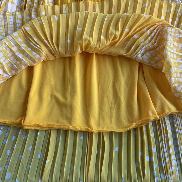 Mint Green Women Western Maxi Skirt Large Pleated Belted Pull On Country Cowgirl - Picture 5 of 10